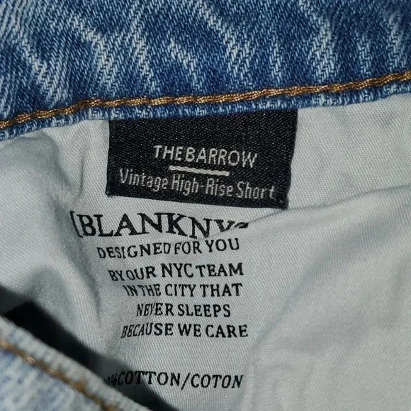 Blank NYC "The Barrow" Distressed Acid Wash Vintage High Rise Denim Short NWT - Picture 9 of 12